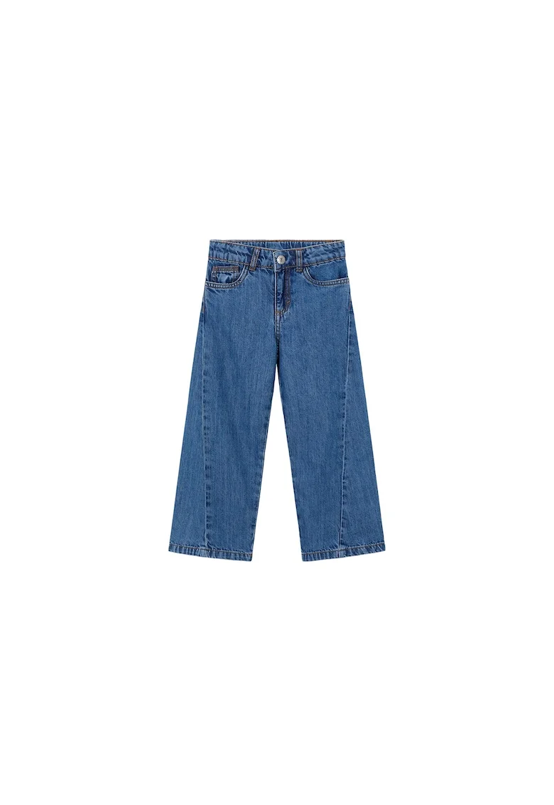 Blugi fete,  talie inalta, bleumarin, bumbac/lyocell