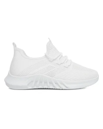 Pantofi sport dama,  material textil, alb