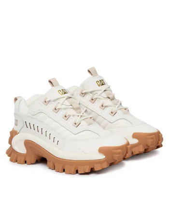 Pantofi sport dama,  material textil, alb/maro