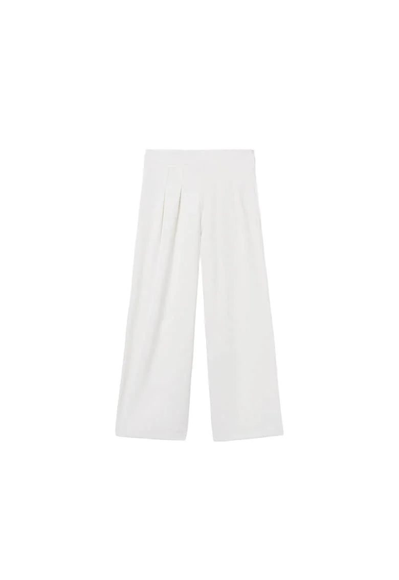 Pantaloni  Poliester, Ecru, Ecru