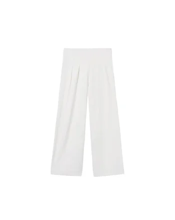 Pantaloni  Poliester, Ecru, Ecru