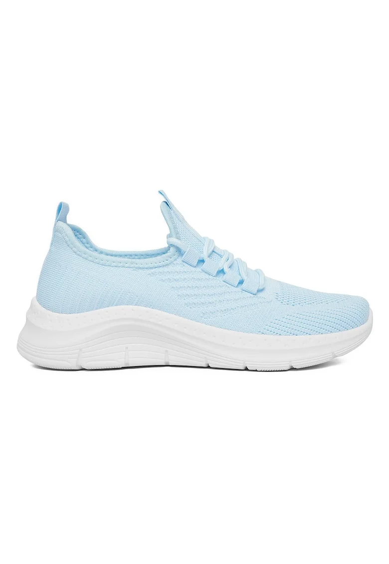 Pantofi sport dama,  albastru, material textil, talpa plata