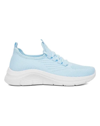 Pantofi sport dama,  albastru, material textil, talpa plata