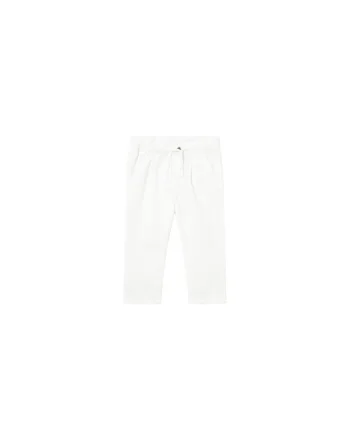 Pantaloni baieti,  relaxed fit, alb, bumbac
