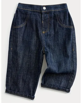 Blugi cu talie elastica, Bleumarin