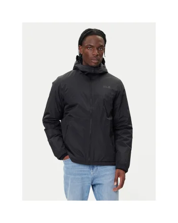 Geaca outdoor barbati,  neagra, poliamida, fermoar, captuseala din poliester reciclat,