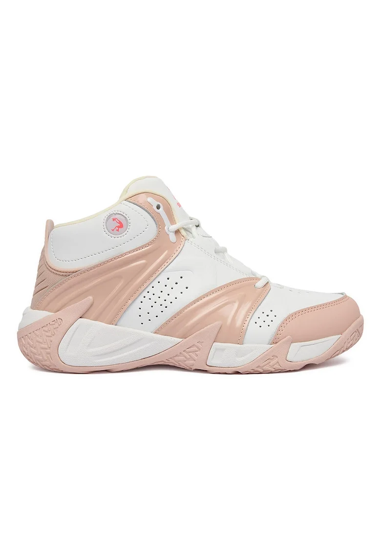 Pantofi sport dama,  piele naturala, alb/crem, constructie peste glezna,