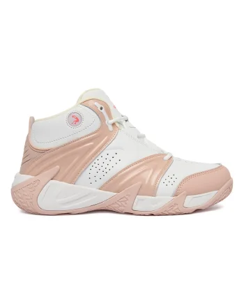 Pantofi sport dama,  piele naturala, alb/crem, constructie peste glezna,