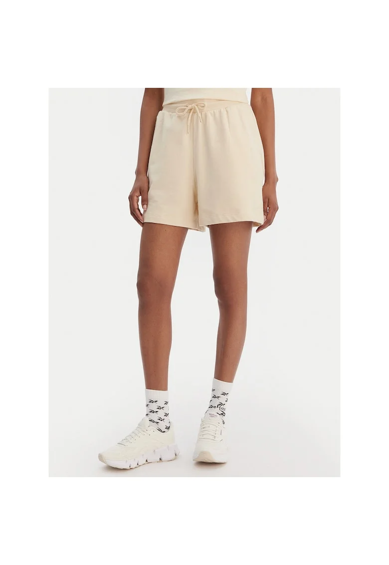 Pantaloni scurti sport dama,  bumbac, bej