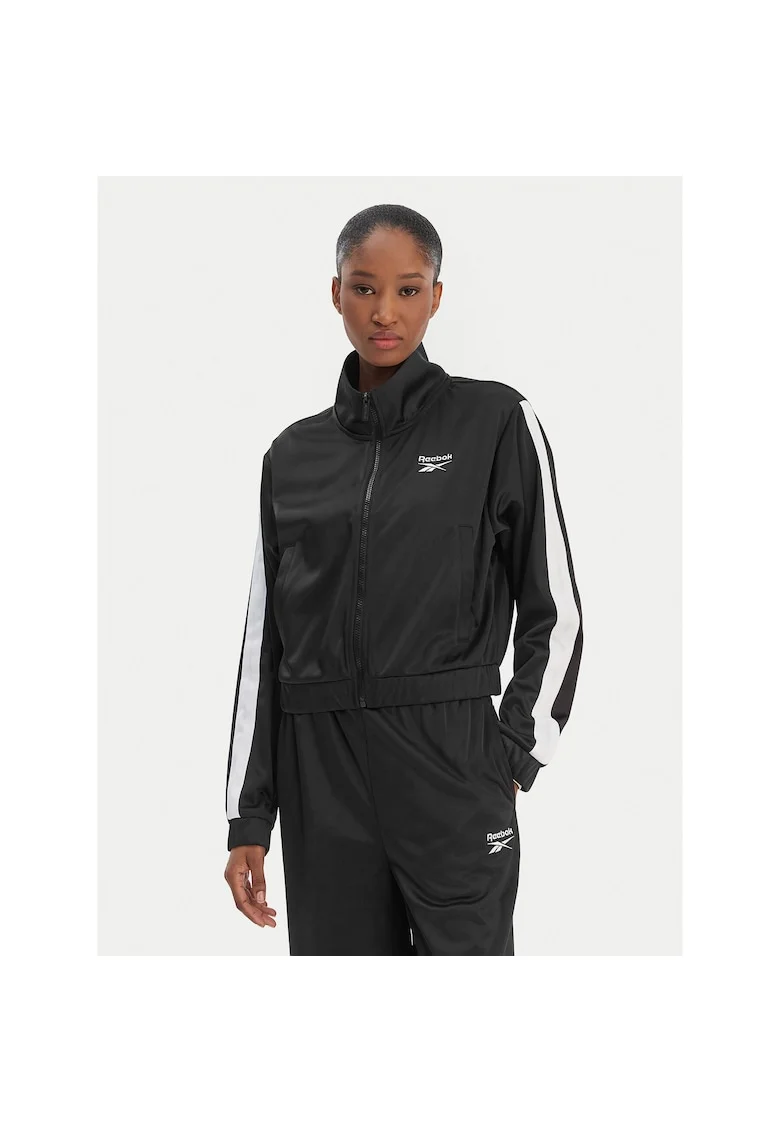 Hanorac sport dama,  fermoar, negru, poliester