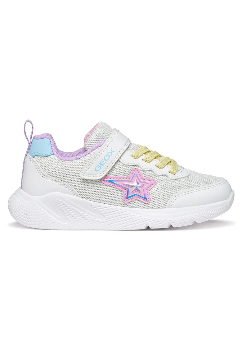 Pantofi sport copii,  velcro, alb, textil,