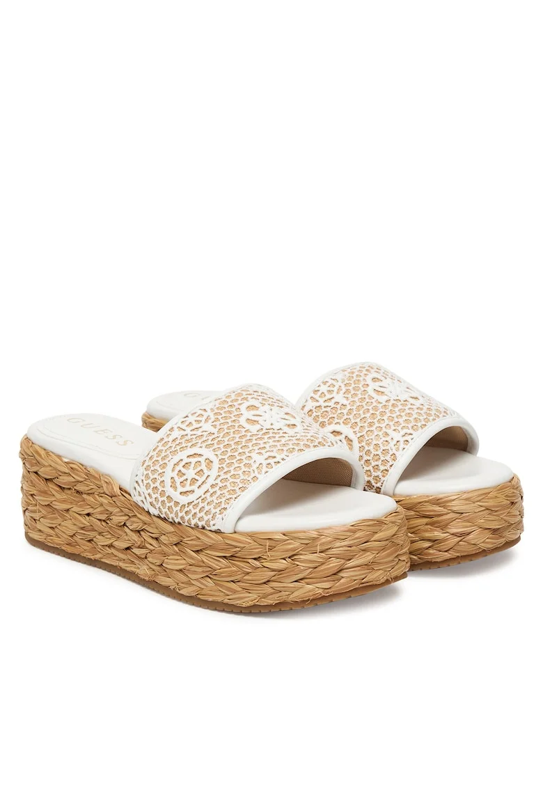 Espadrile dama,  alb, tesatura
