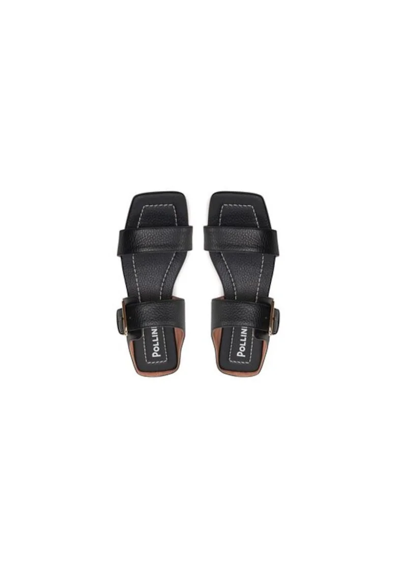 Papuci dama  303874421, Piele naturala, Negru, Negru
