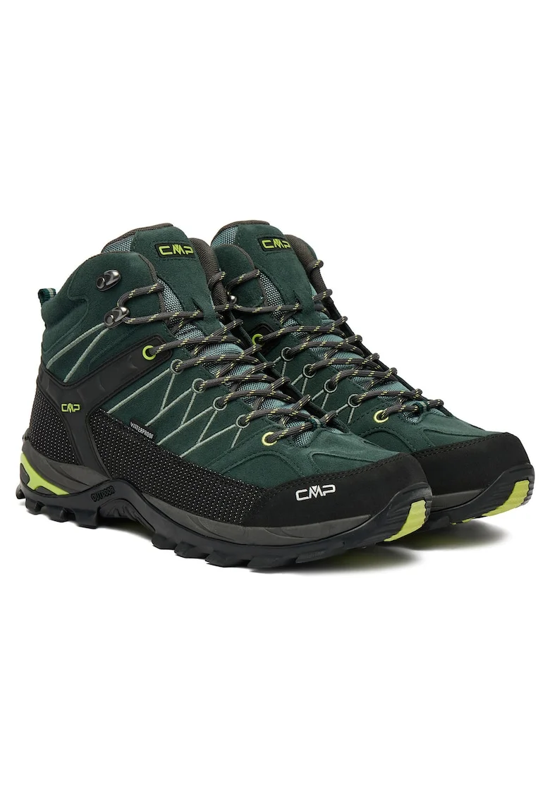 Bocanci sport barbati,  piele naturala, verde