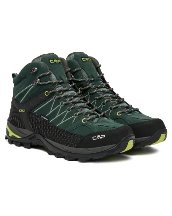 Bocanci sport barbati,  piele naturala, verde