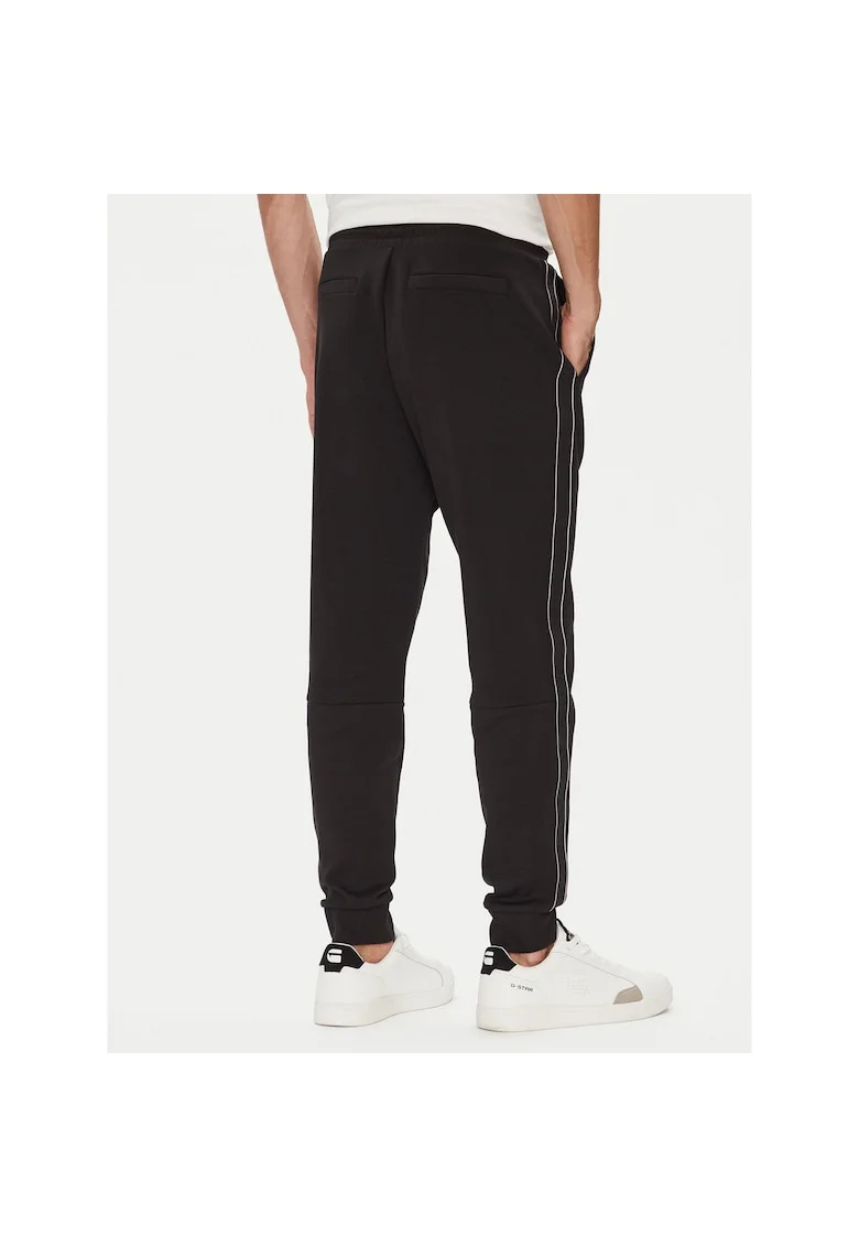 Pantaloni sport barbati,  bumbac si poliester, negru,