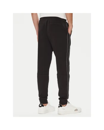 Pantaloni sport barbati,  bumbac si poliester, negru,