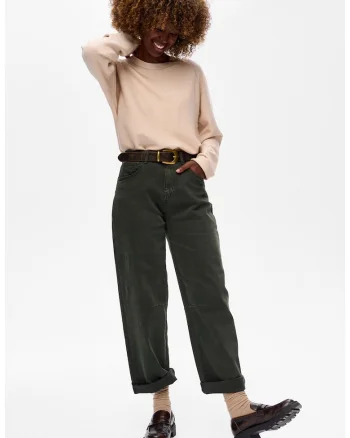 Blugi relaxed fit cu talie inalta
