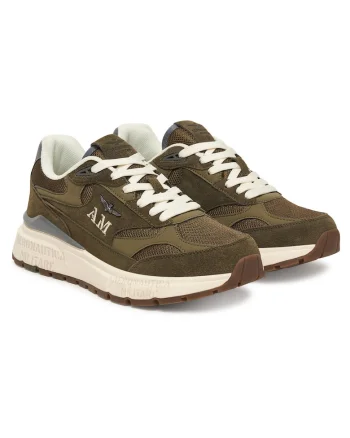 Pantofi sport barbati,  material textil, verde