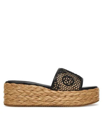 Espadrile dama,  material textil, negru,