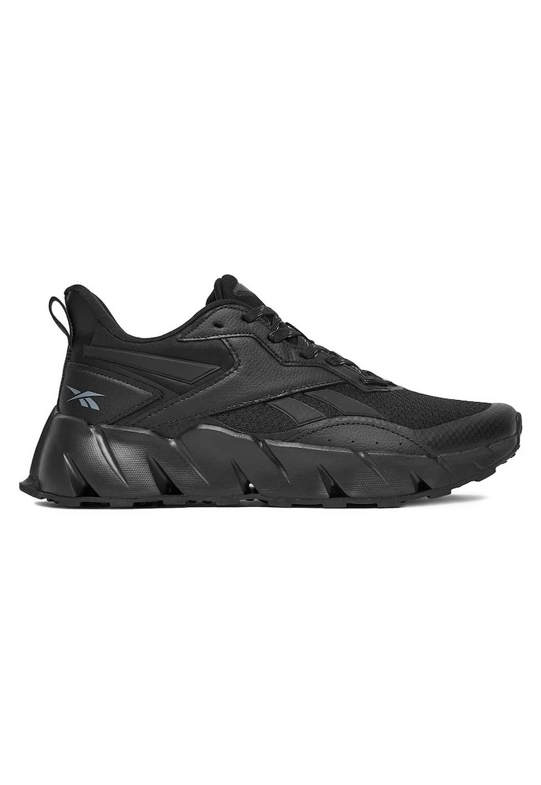 Pantofi sport barbati,  piele naturala/textil, negru,