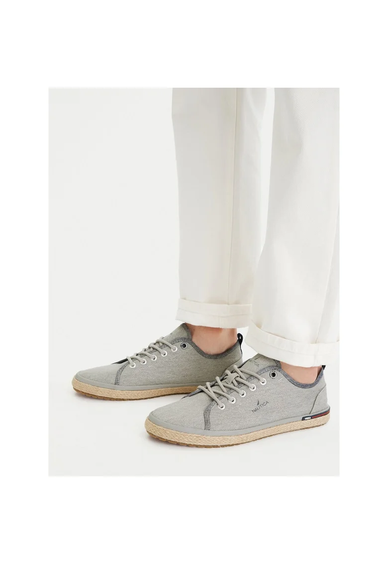 Espadrile barbati,  tesatura, gri,