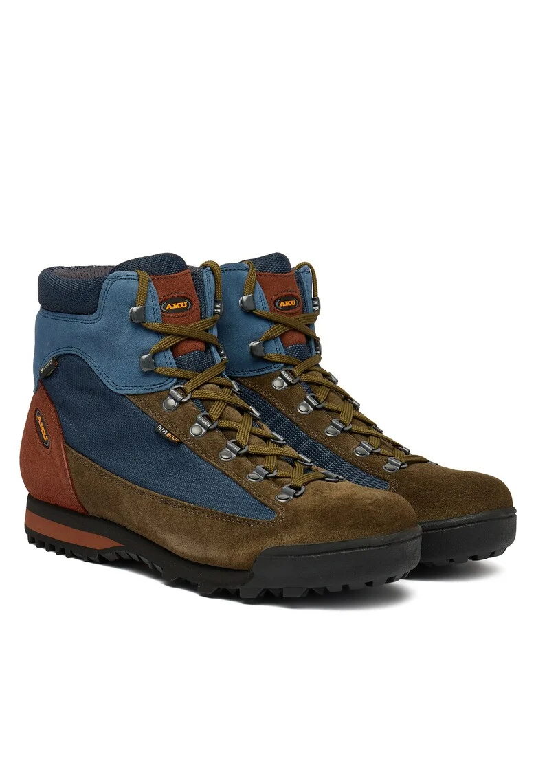 Bocanci barbati,  piele naturala, multicolor