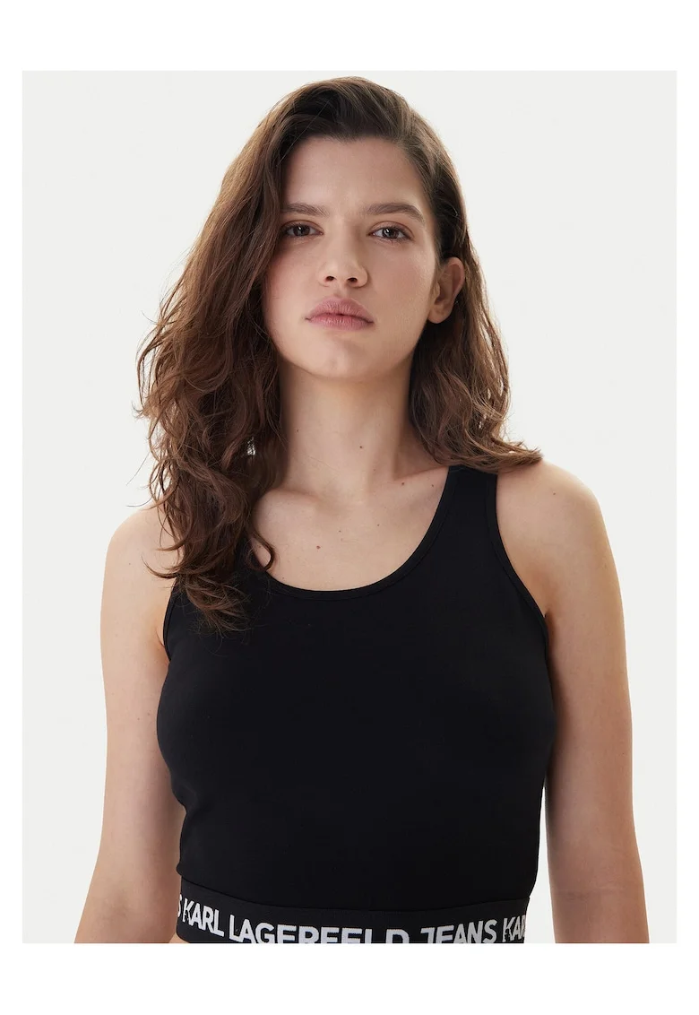 Top Femei,  67% viscoza, 28% poliamida, 5% elastan, XL INTL, Negru,