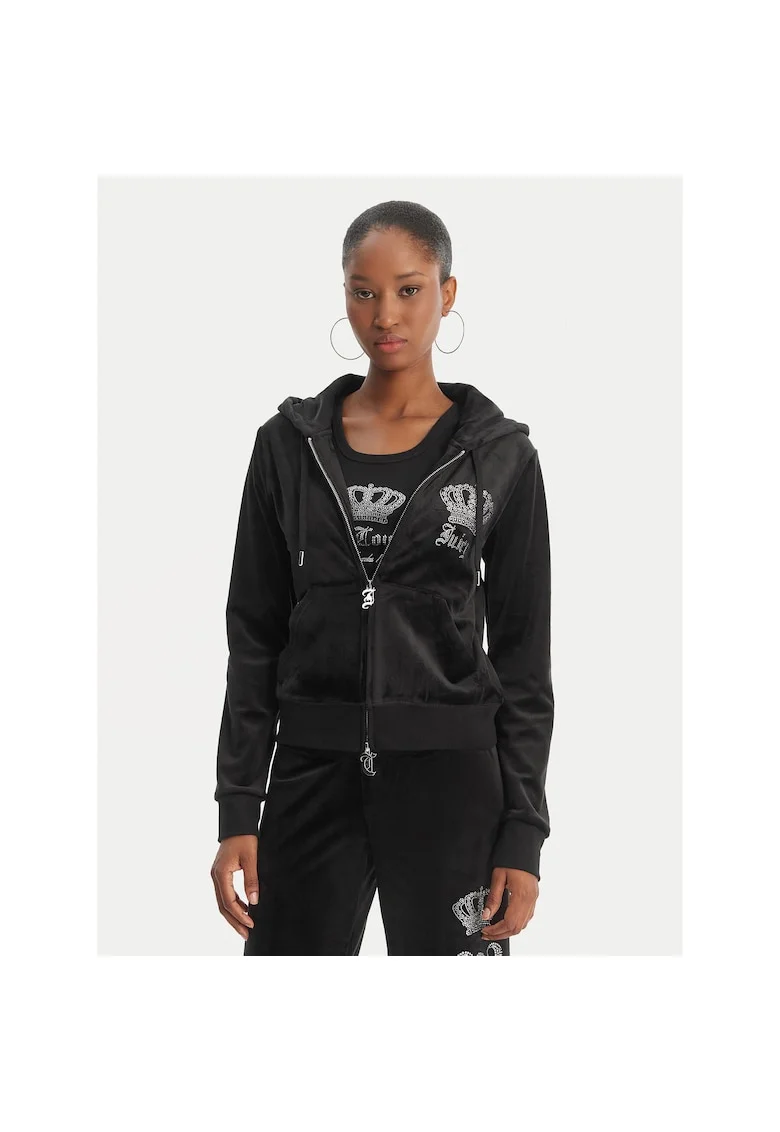 Bluza dama,  slim fit, negru, poliester,