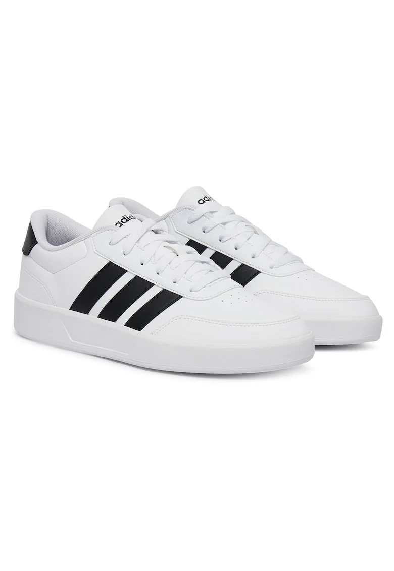 Pantofi sport barbati,  piele ecologica, alb/negru,