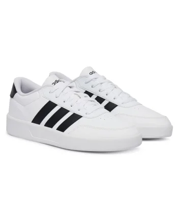 Pantofi sport barbati,  piele ecologica, alb/negru,