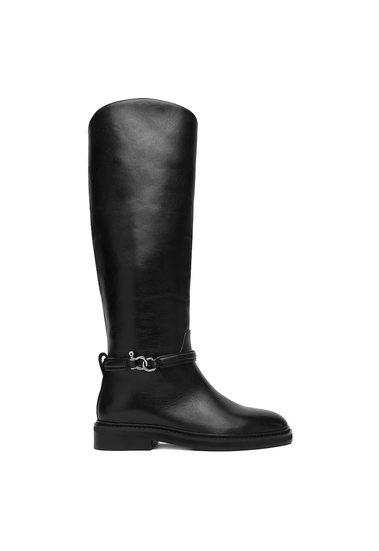 Cizme dama,  piele naturala, negru,