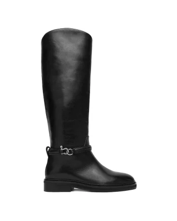 Cizme dama,  piele naturala, negru,