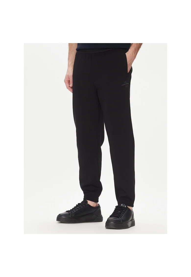 Pantaloni sport barbati,  bumbac, negru, Negru