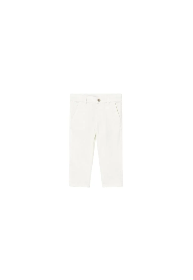 Pantaloni pentru baieti,  Bumbac, Ecru, Ecru