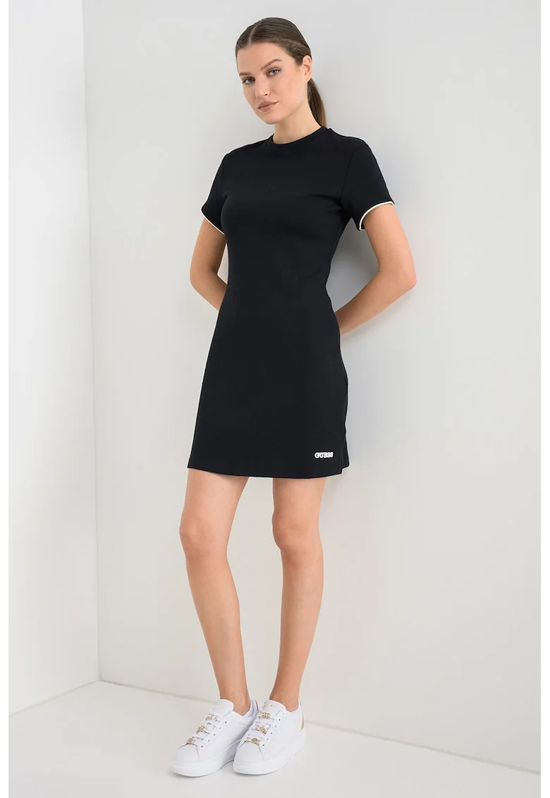 Rochie de zi,  neagra, poliester