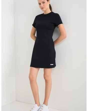 Rochie de zi,  neagra, poliester