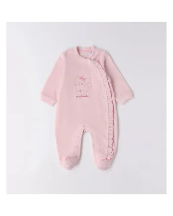 Salopeta  din Chenille cu Volanase si Broderie