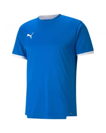 Tricou sportiv barbati,  teamLIGA, albastru, material respirabil, 100% poliester reciclat