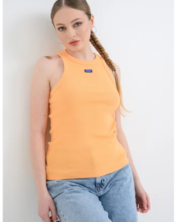 Top racerback slim fit Easy, Portocaliu mandarina