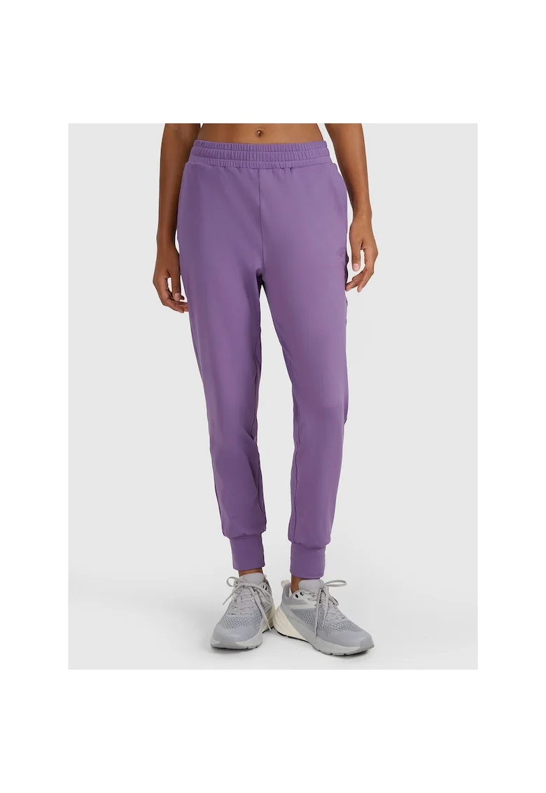 Pantaloni sport dama  colanti antrenament, poliester, Violet