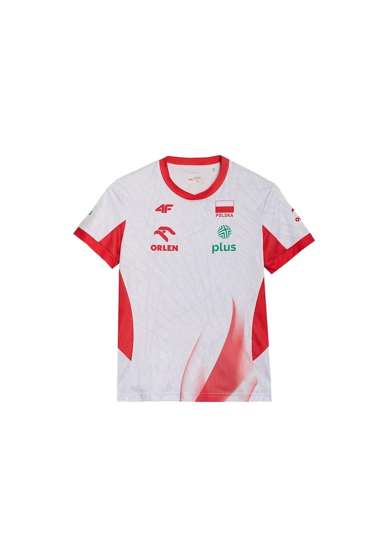 Tricou Volei Baieti  Colectie Nationala SS25, Rosu/Alb