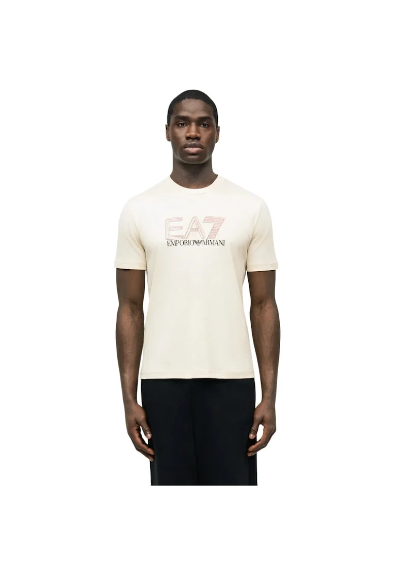 Tricou  EA7 Train Visibility M SS ST 58152, Bej
