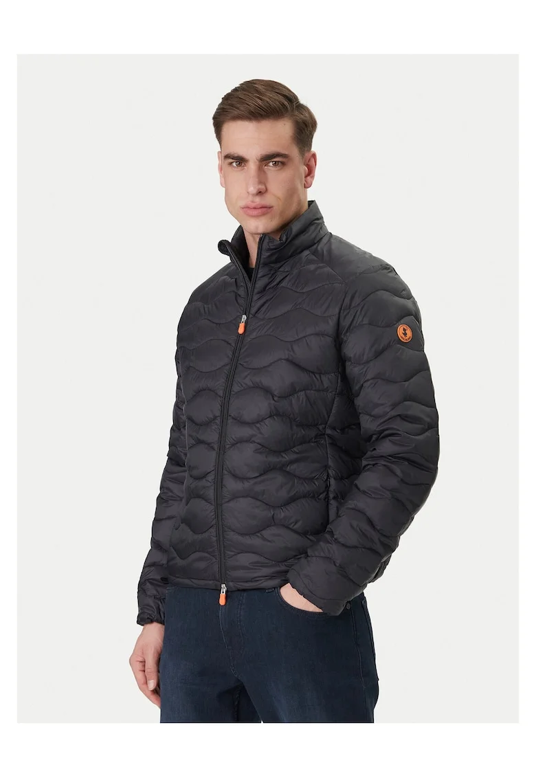 Geaca de tranzitie barbati,  din nylon, negru, fermoar