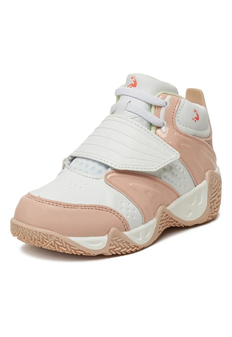 Pantofi sport copii,  alb, material sintetic, sistem inchidere Velcro