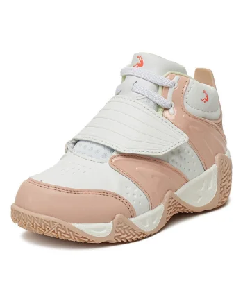 Pantofi sport copii,  alb, material sintetic, sistem inchidere Velcro