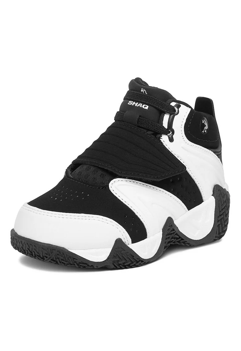 Pantofi sport copii,  alergare, velcro, negru, material sintetic