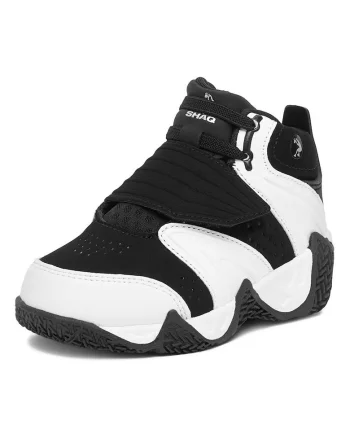 Pantofi sport copii,  alergare, velcro, negru, material sintetic