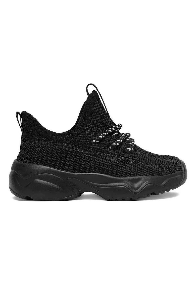 Pantofi sport copii,  material textil, negru