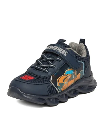 Pantofi sport copii,  textil, multicolor, LED-uri intermitente, inchidere Velcro